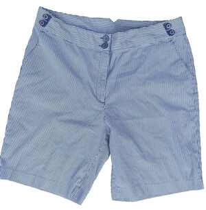 EP Pro Golf Shorts Women Blue & White Size 14 Cotton Blend‎ A000321